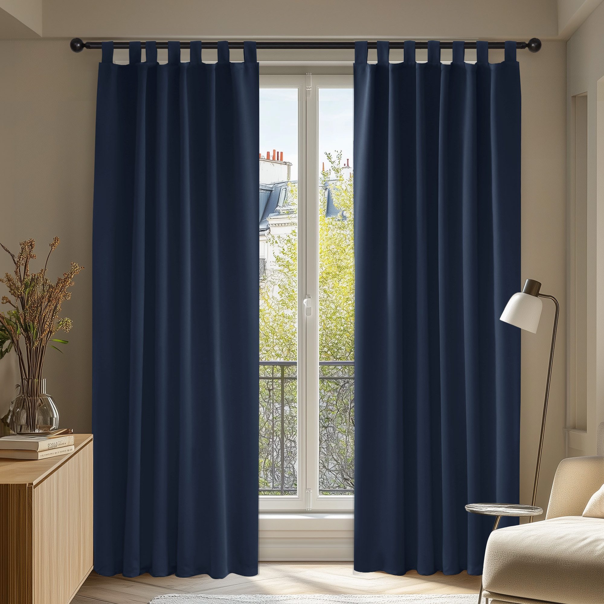 Deconovo Verdunkelungsvorhang 2er Set Blickdicht Schlaufen Verdunkelungsvor günstig online kaufen