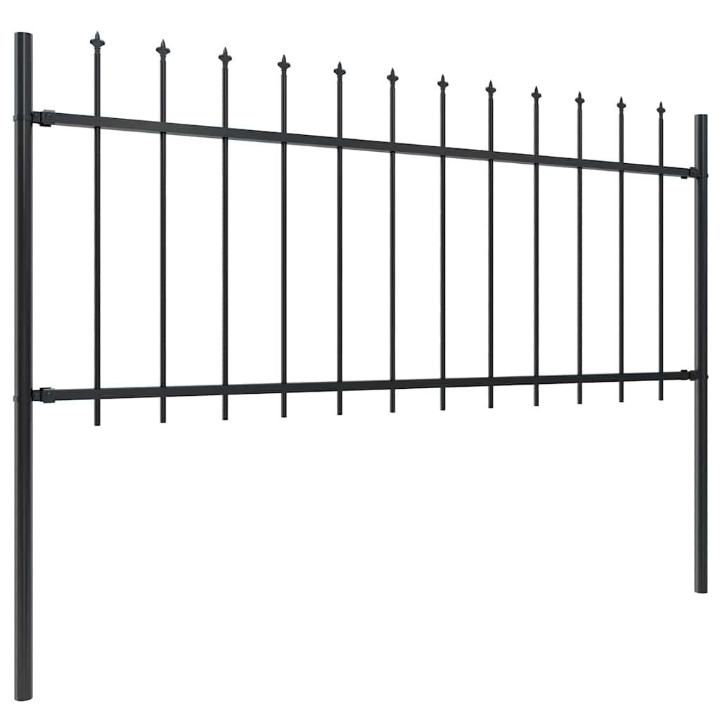 vidaXL Gartenzaun Gartenzaun mit Speerspitzen Stahl günstig online kaufen