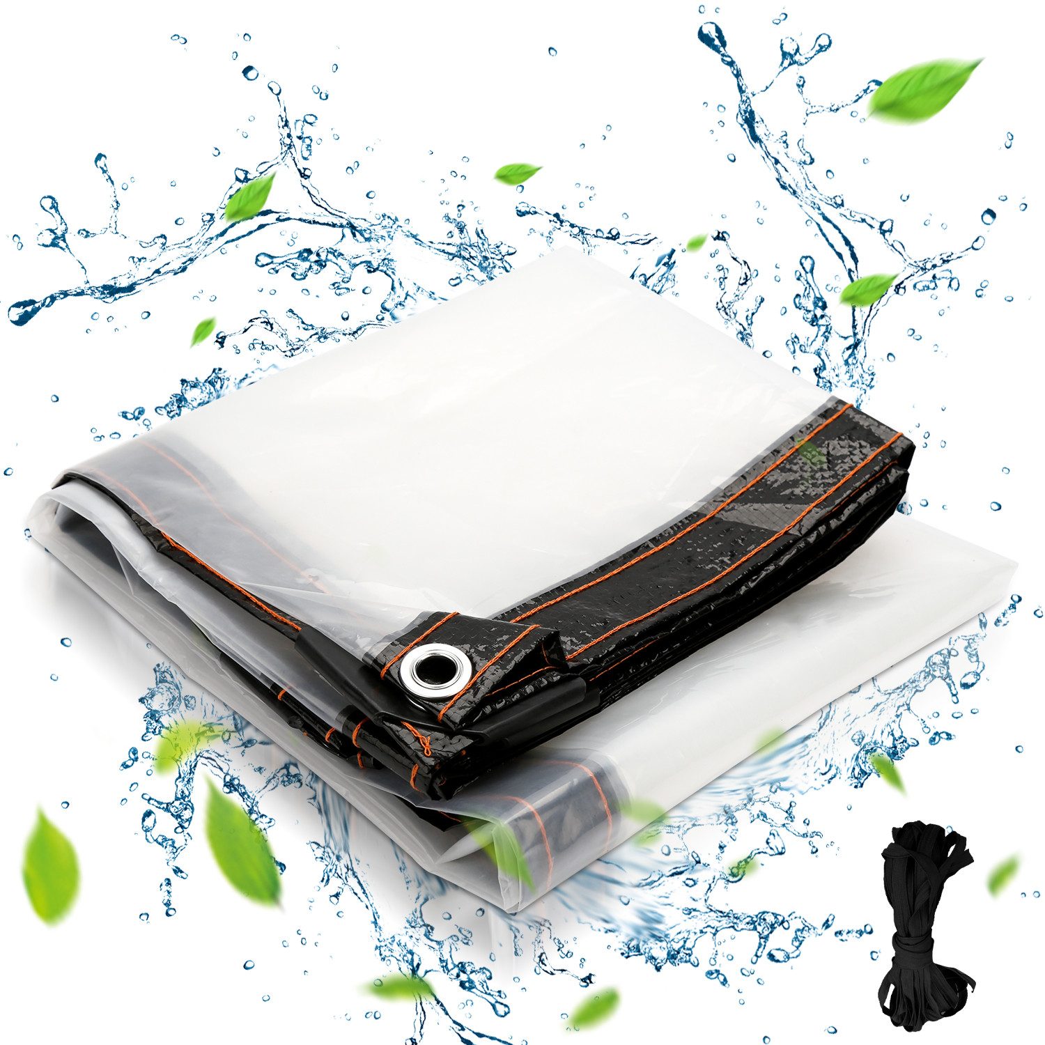 Clanmacy Schutzplane Wasserdichte Transparente Plane mit Ösen und Seil, Fal günstig online kaufen