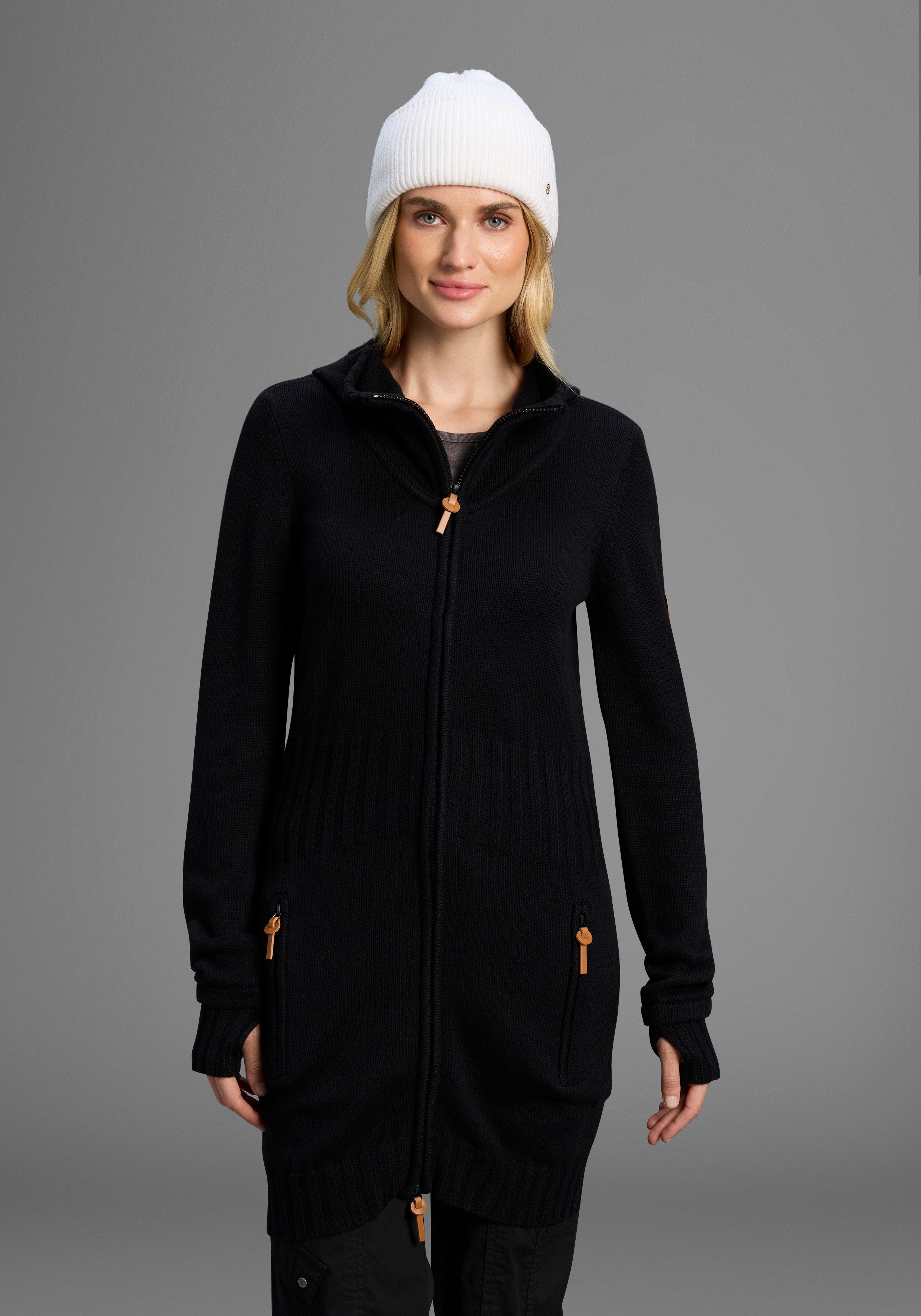KangaROOS Kapuzenstrickjacke in schmeichelnder Longform günstig online kaufen