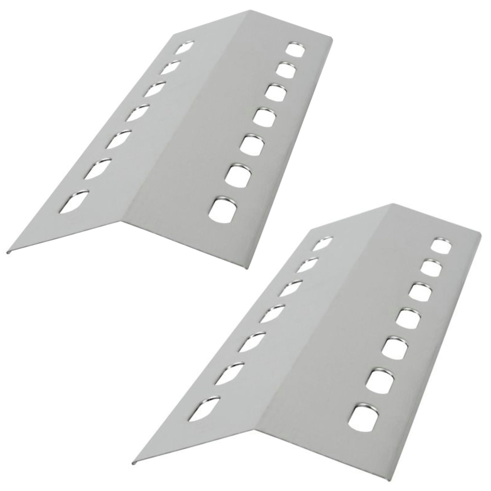 Gasgrill-Brenner Edelstahl Brennerabdeckung für Gasgrill (2 Stück), 41 x 14 cm