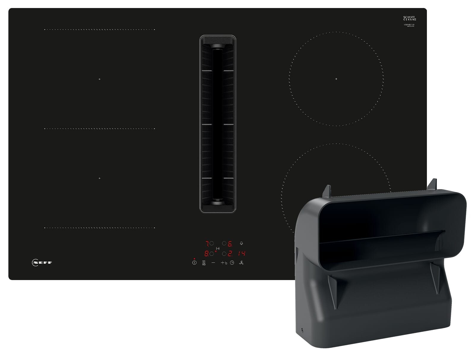 NEFF Kochfeld mit Dunstabzug V58NBSGA6, Timer, TouchControl-Bedienung