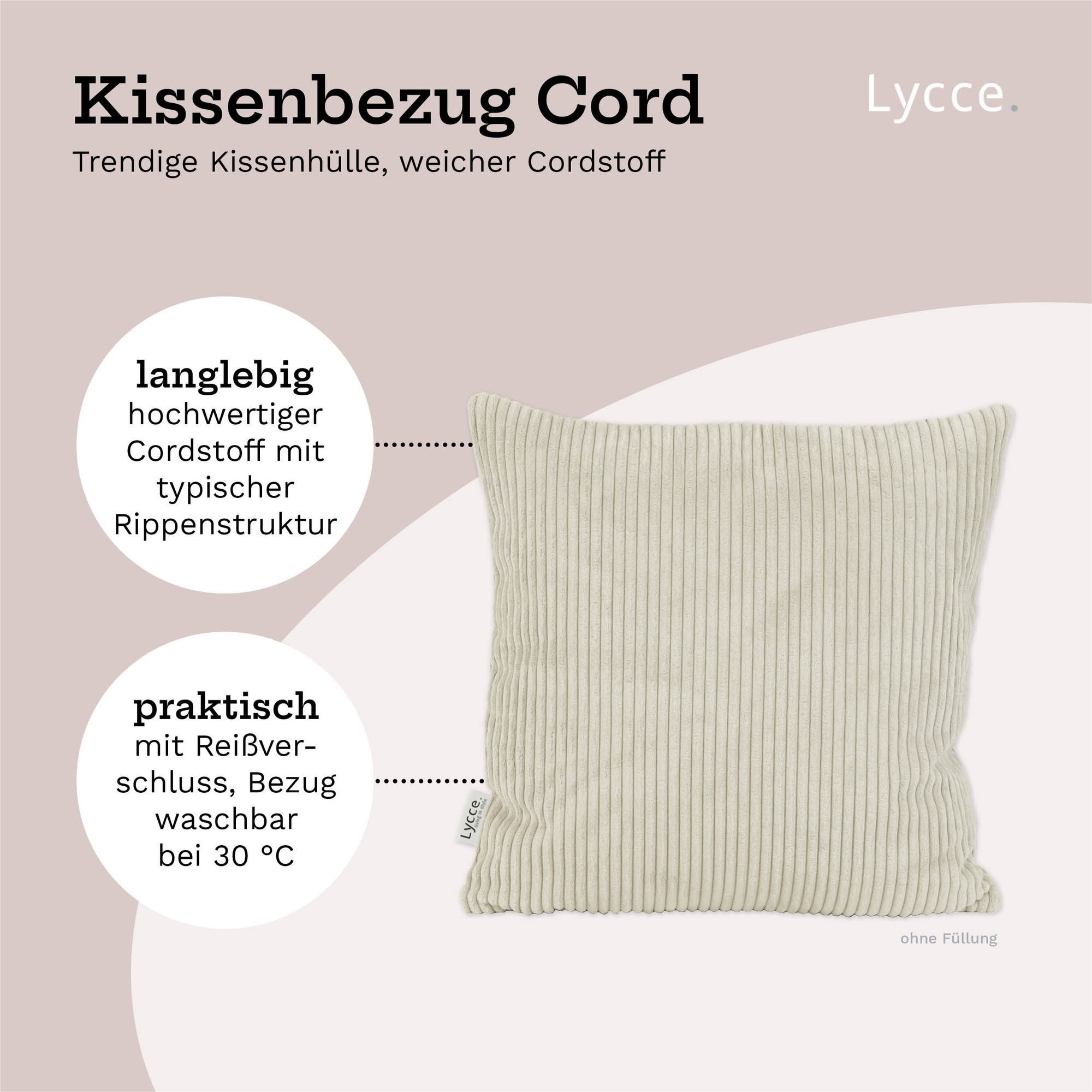 Lycce Dekokissen Kissenbezug 2er Set CORD günstig online kaufen