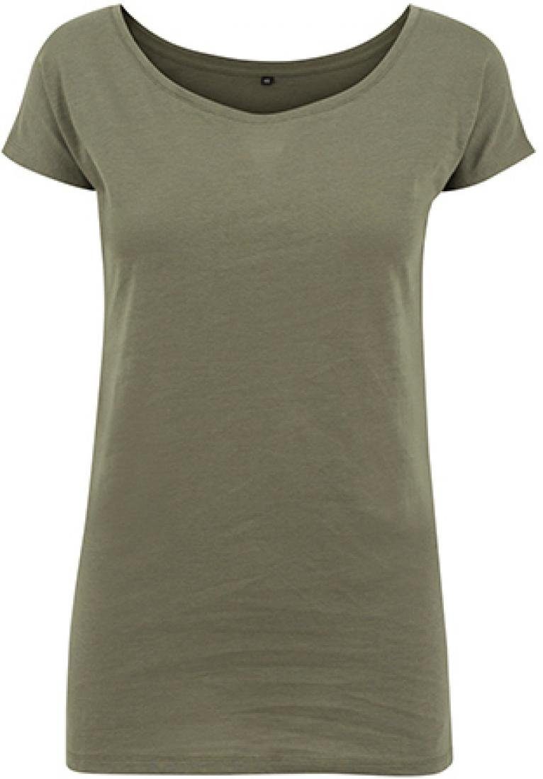 Build Your Brand Rundhalsshirt Damen Wideneck günstig online kaufen