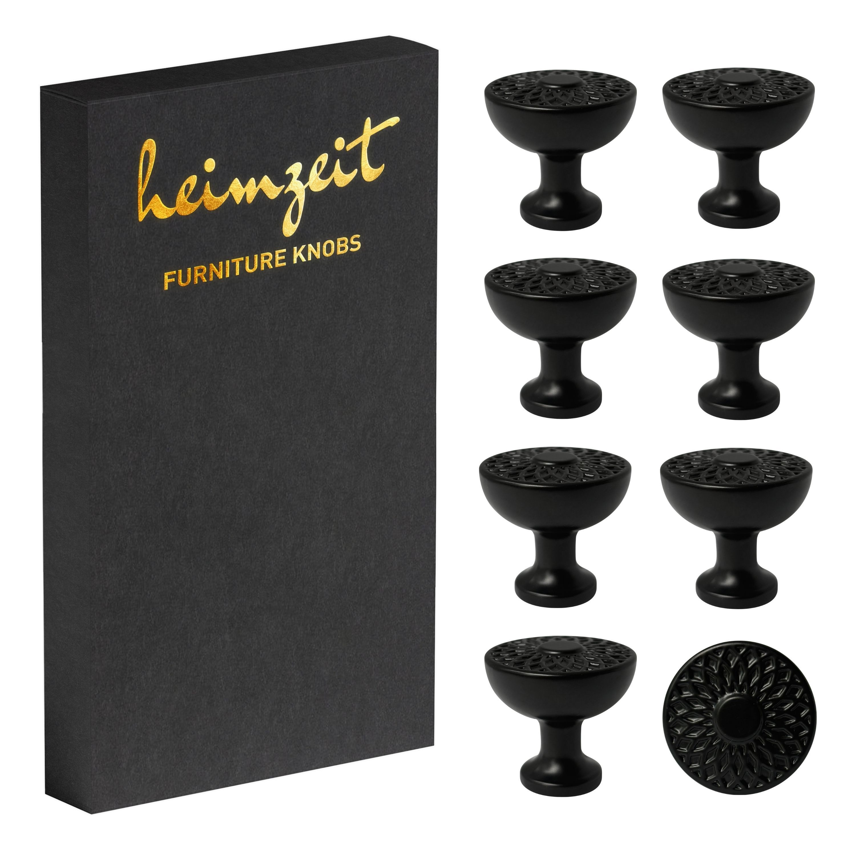 heimzeit Möbelgriff heimzeit Möbelknöpfe Urban - 8 Stück (Set), für Schubladen, Türen und Kommoden, inkl. Schraube