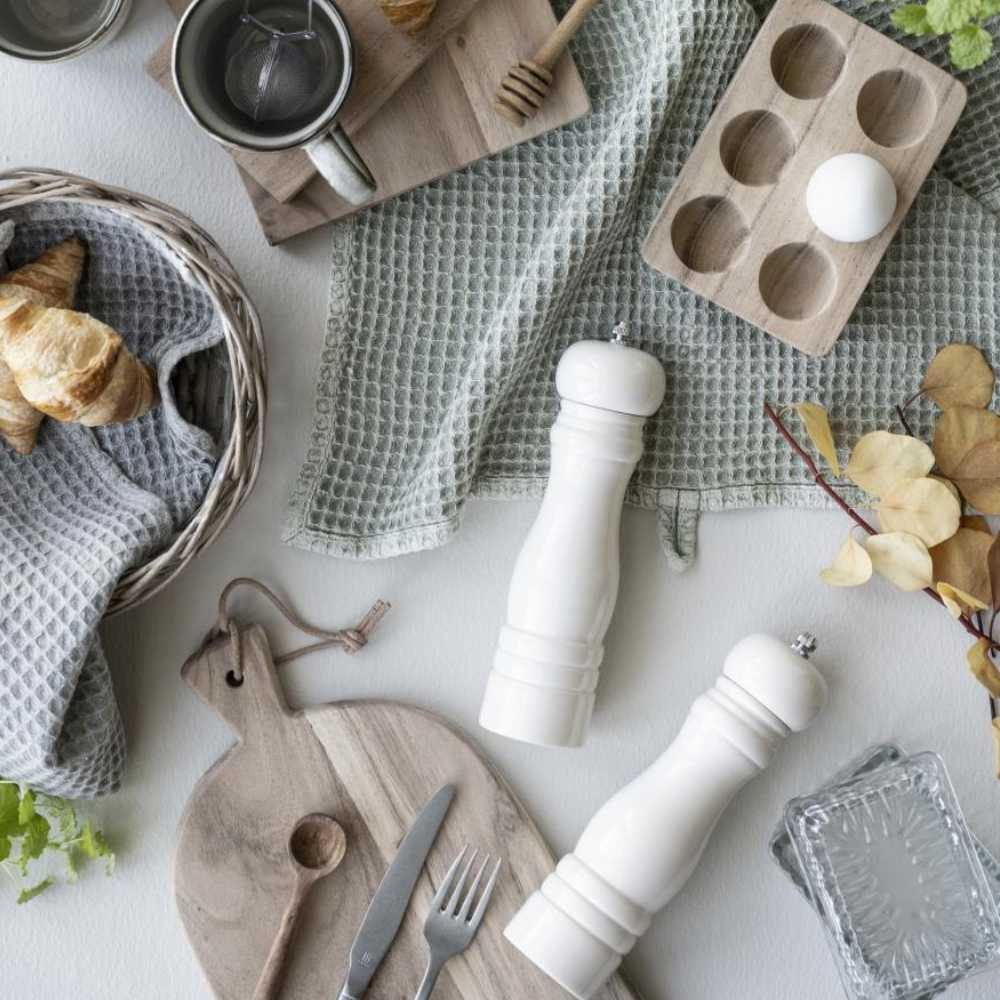 Ib Laursen Salz- / Pfefferstreuer IB Laursen Salz & Pfeffermühlen Set 2-teilig Creme Weiß