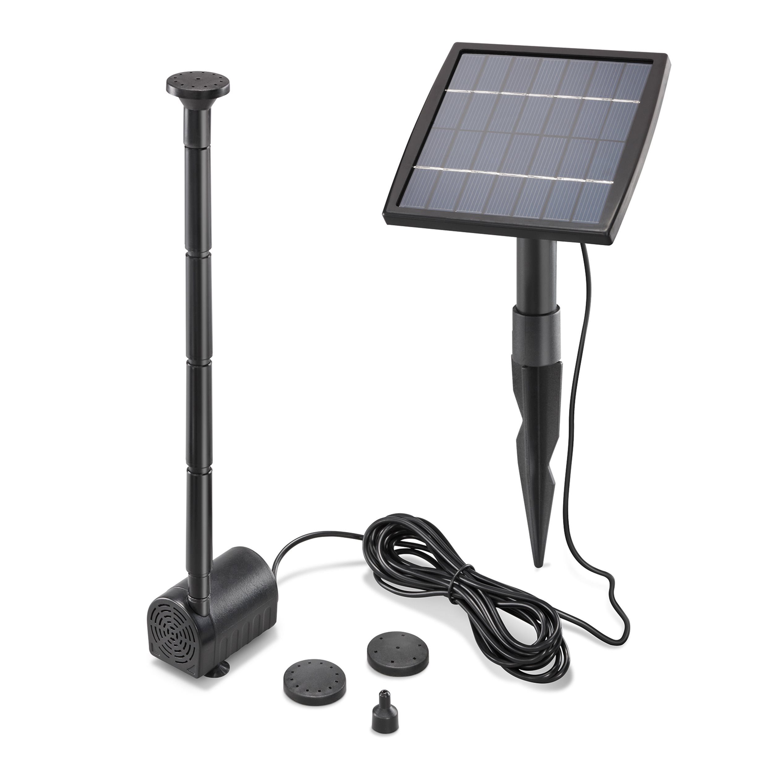 esotec Solarpumpe Solar Teichpumpenset 140l/h Solarmodul 1,8Wp Sprinklersatz 101905 (Komplettset)