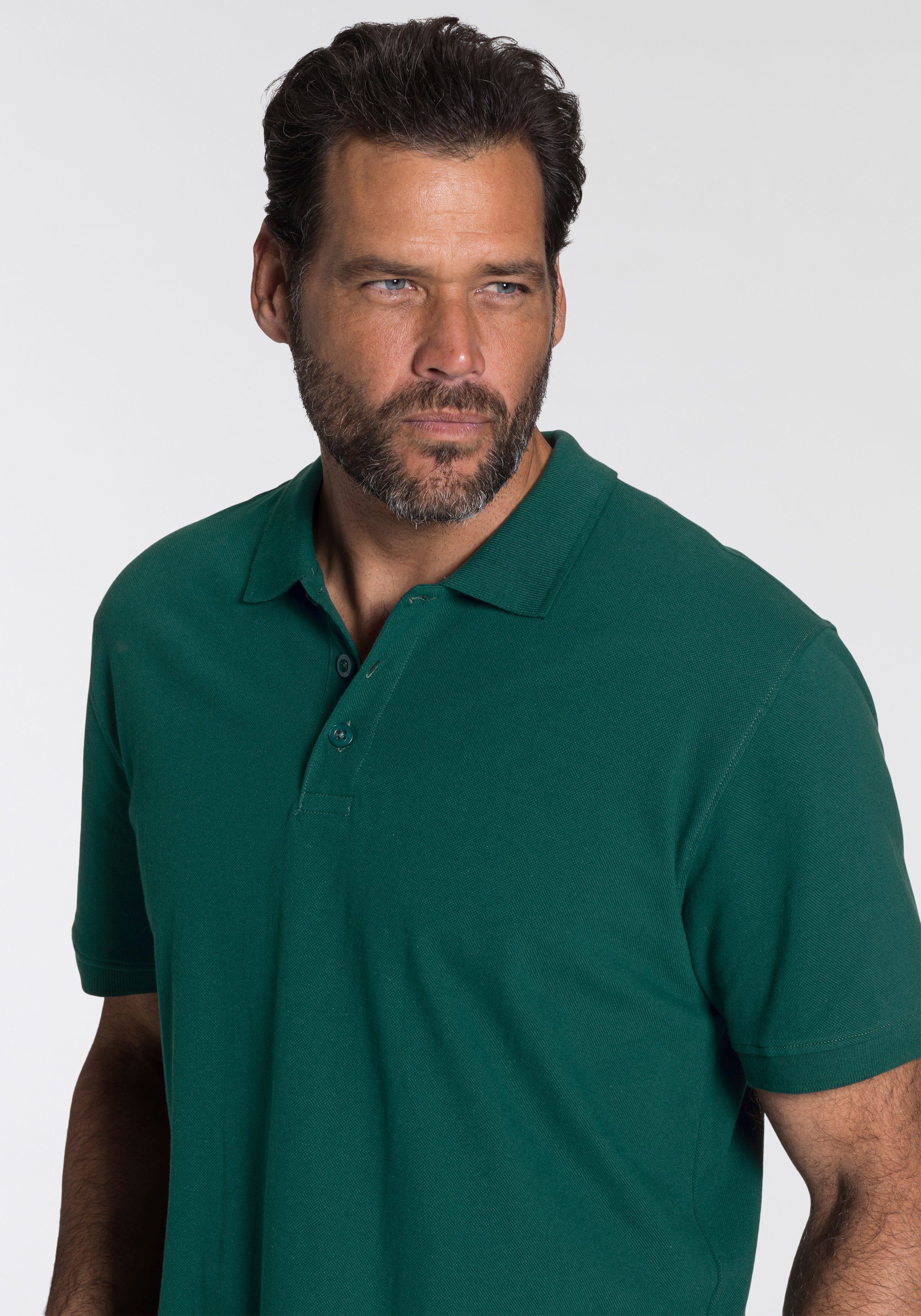Man's World Poloshirt Kurzarm, lockere Passform, unifarben – Bild 5 von 5