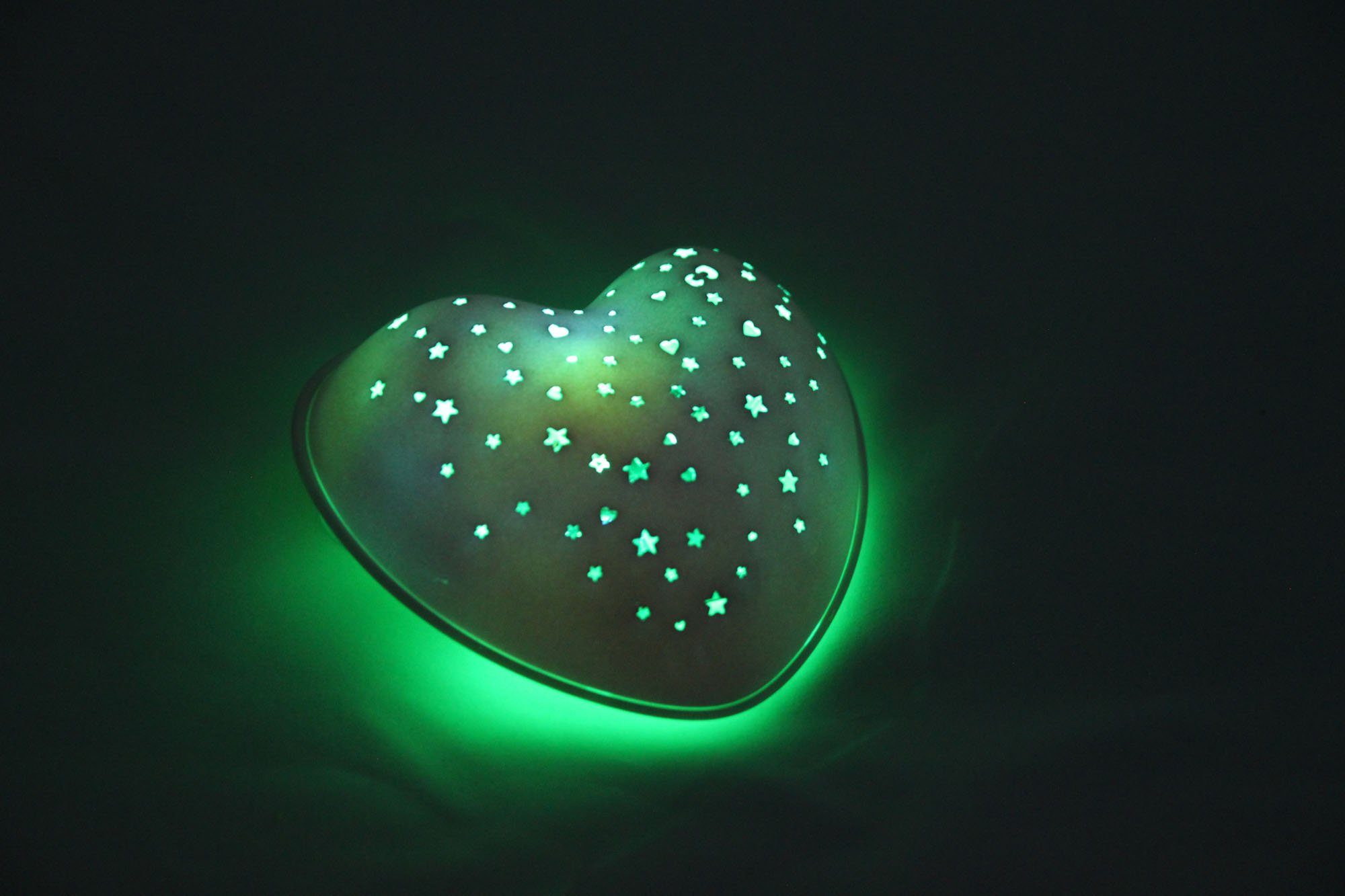 niermann LED Nachtlicht Solar fest LED Heart, Heart Solar integriert, Nachtlicht