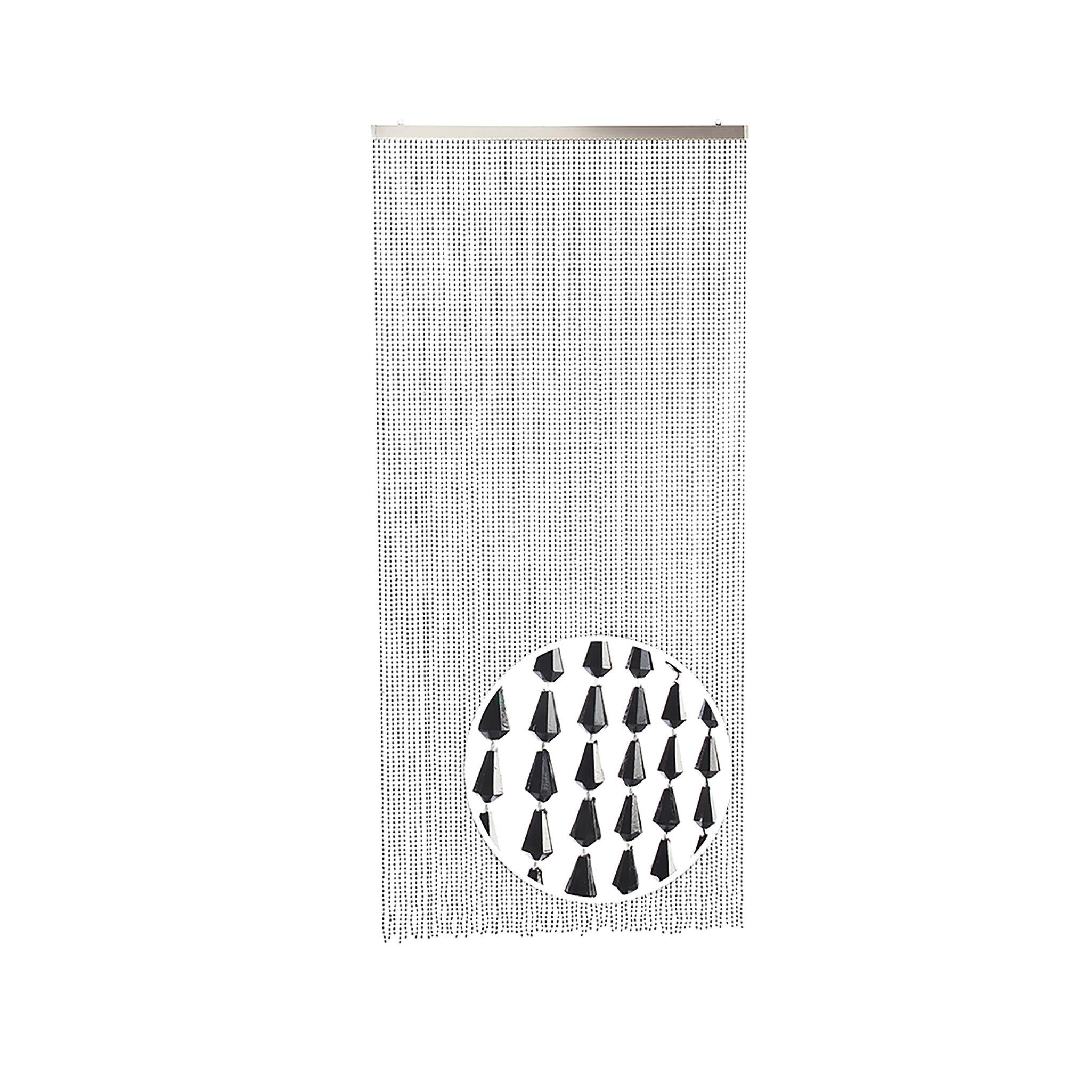 Kobolo Türvorhang Vorhang NERO Kunststoff 72 Stränge 90x200cm (1 St), Ösen