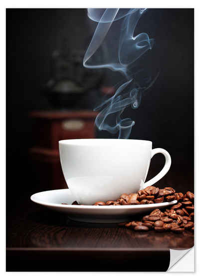 Posterlounge Wandfolie Editors Choice, Kaffeetasse mit Rauch, Küche Fotografie