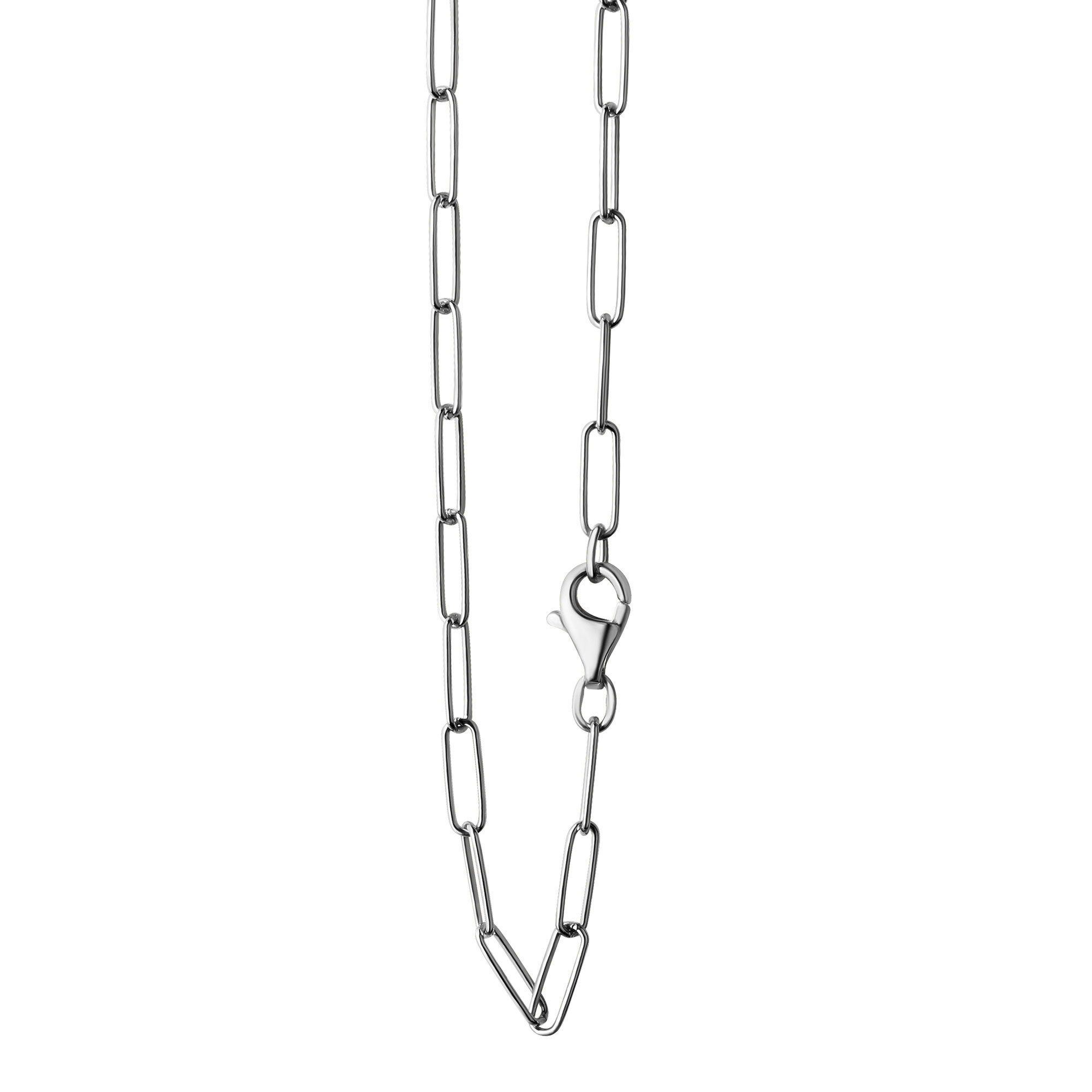 Collierkettchen 925/- Sterling Silber weiß Gliederkette glanz 50 cm