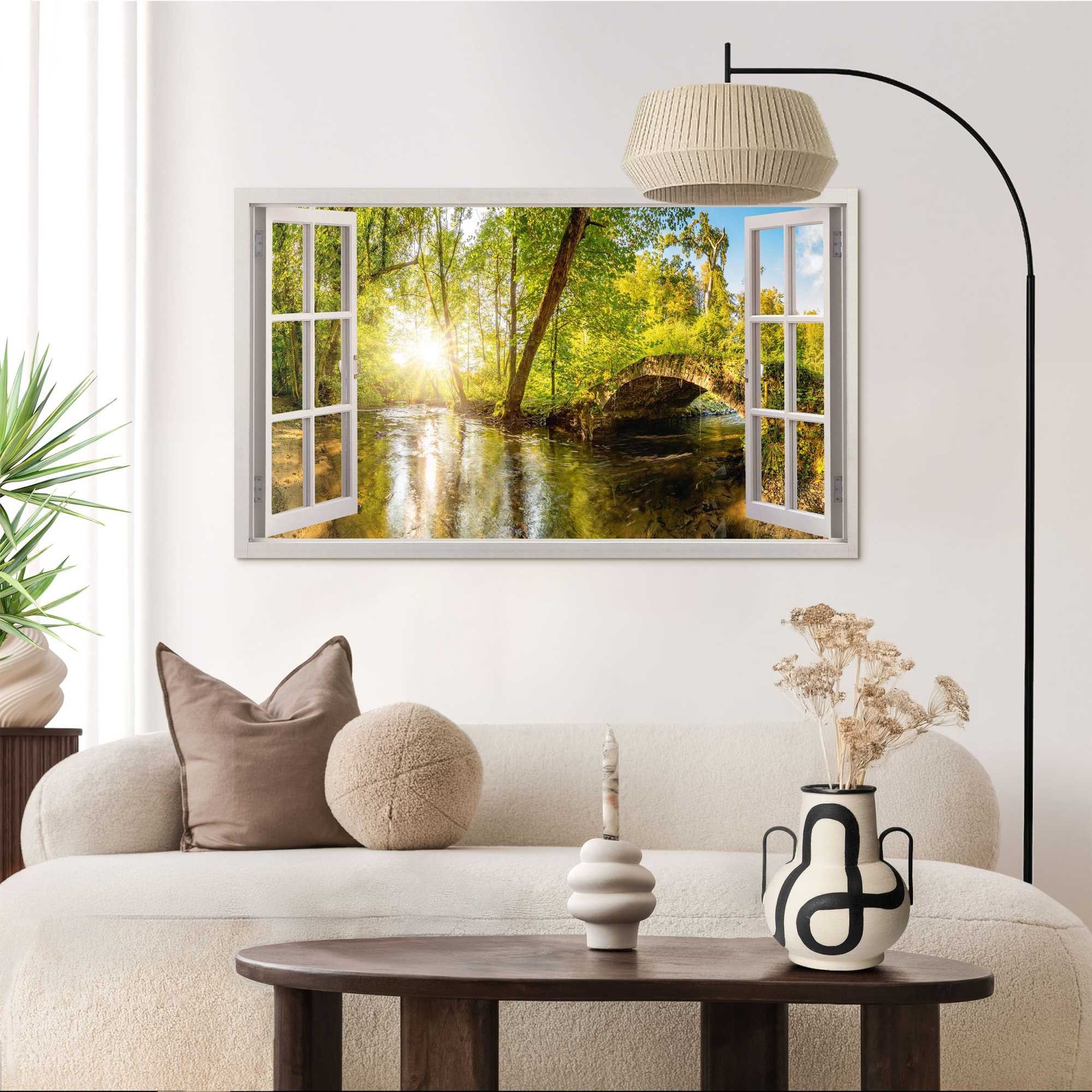 Reinders! XXL-Wandbild Blick ins Grüne, Bäume (1 St), Hobbyraum - Grün - MDF - Wald - 118x70 cm