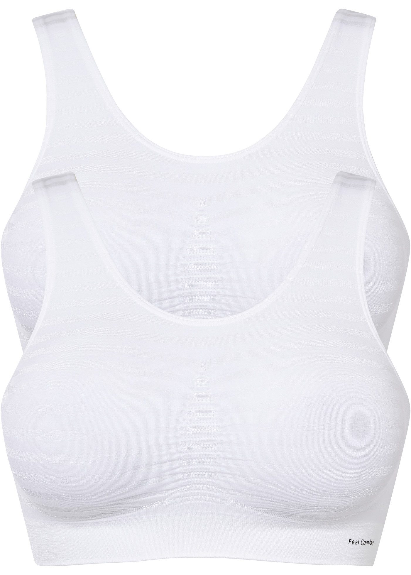 bonprix Bustier (Packung, 2-tlg) ohne Nähte und Verschluss, mit Raffung