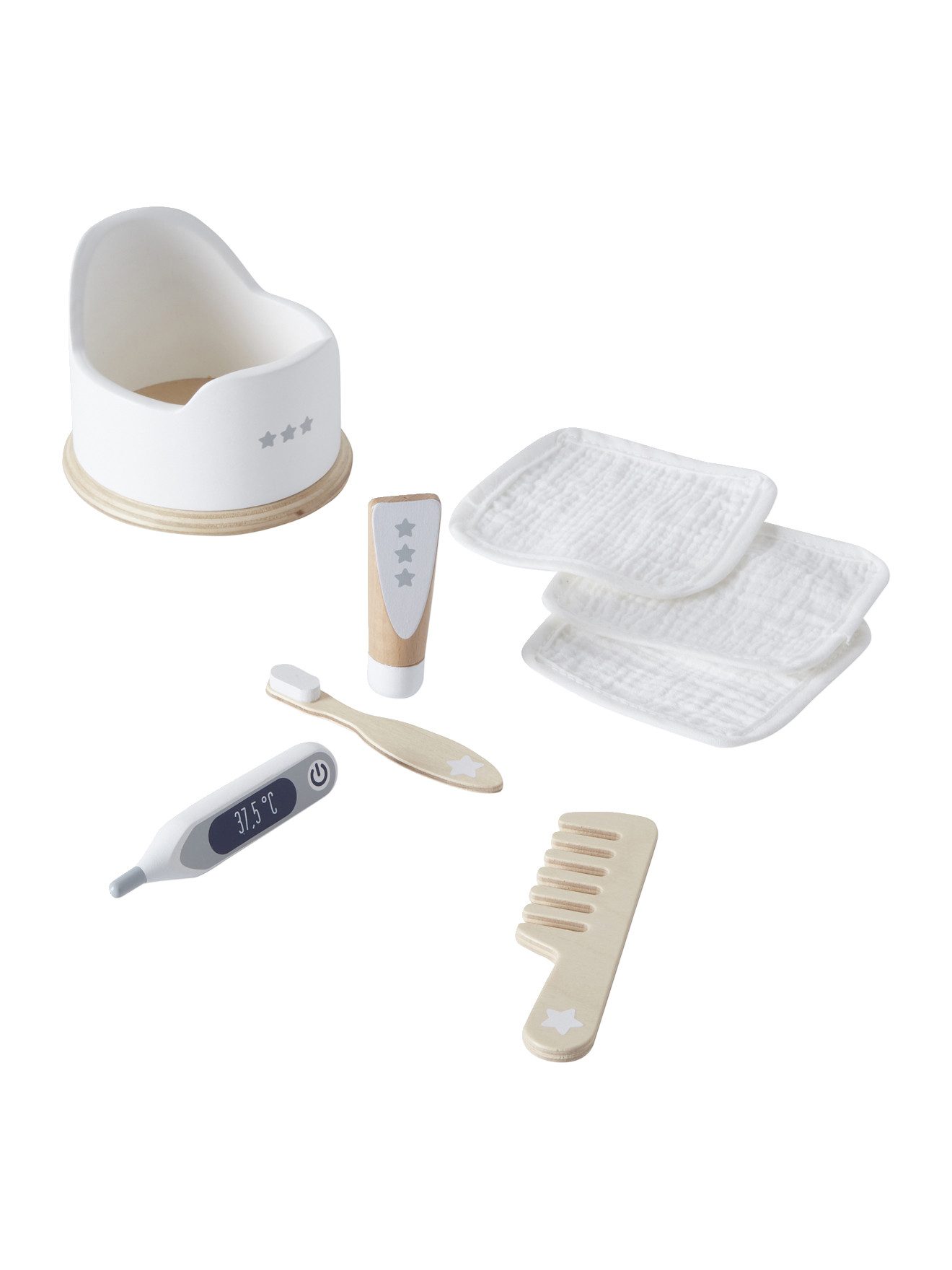 vertbaudet Puppen Accessoires-Set Puppen-Pflegeset, Holz FSC® günstig online kaufen