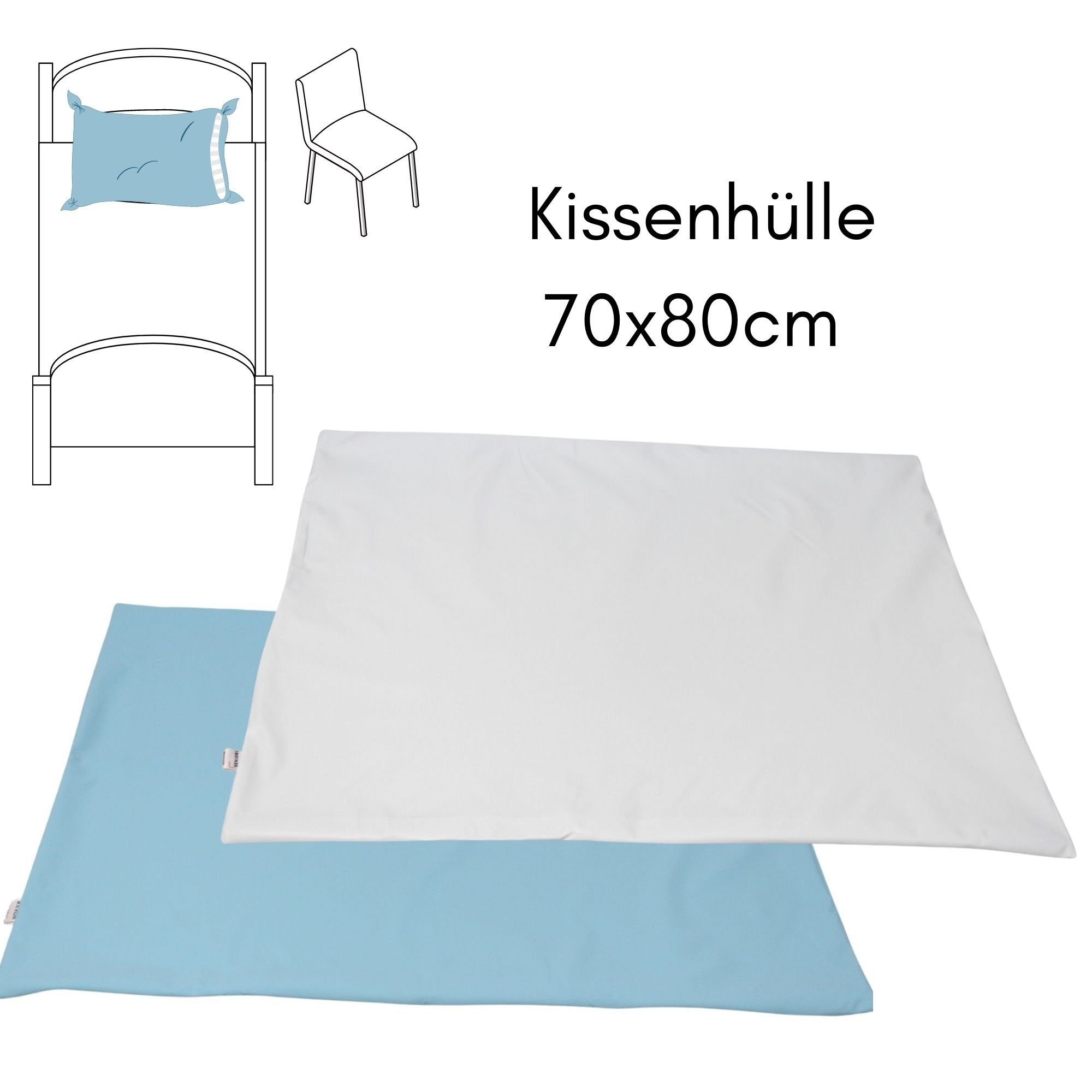 Inkontinenzauflage SENIORI Inkontinenzunterlage WASCHBAR wasserdicht Matratzenauflage Seniori, 70x80cm Kissenbezug Weiß