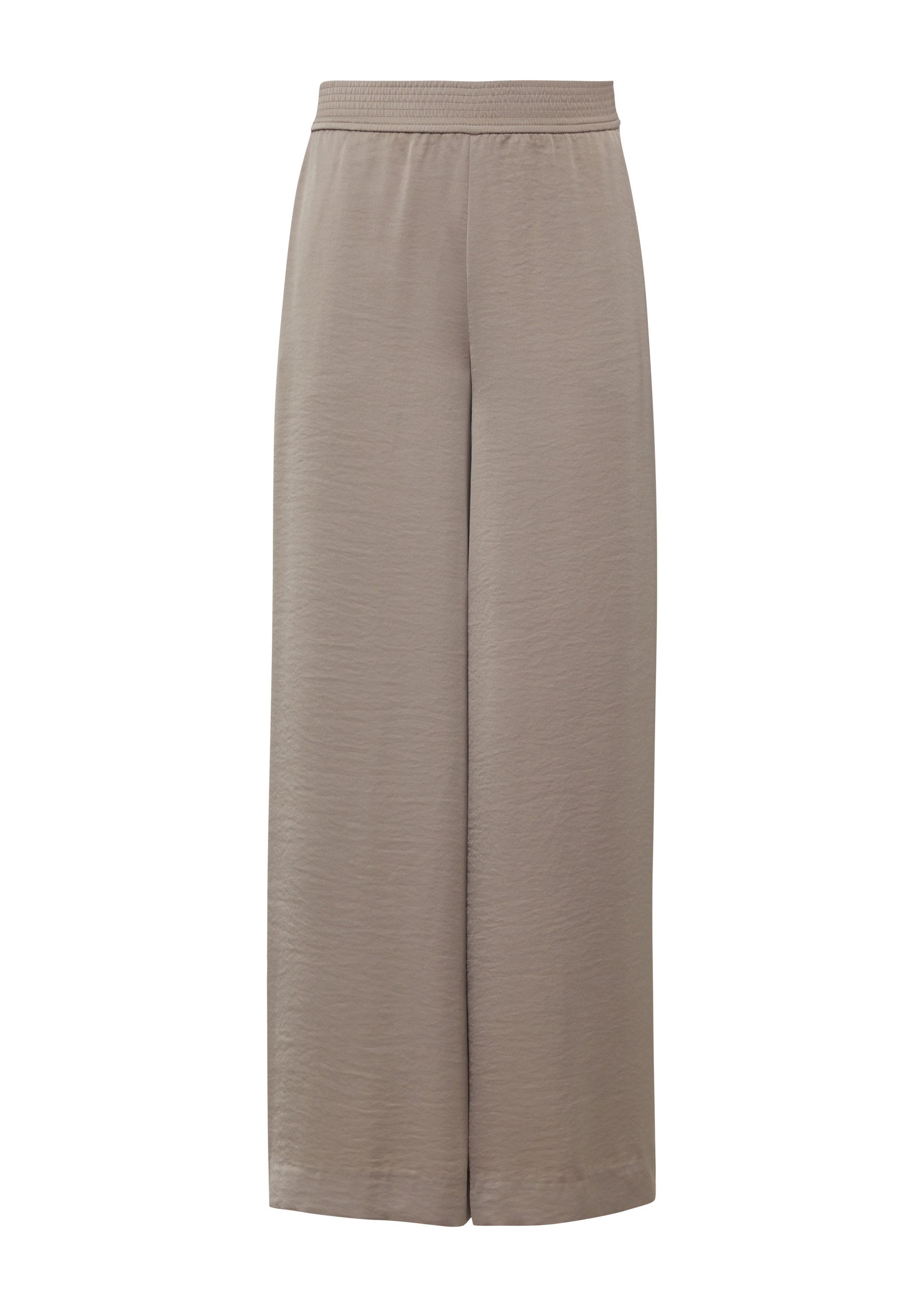 comma Chinos Hose Luftige Palazzo-Hose aus Satin mit weitem Bein günstig online kaufen