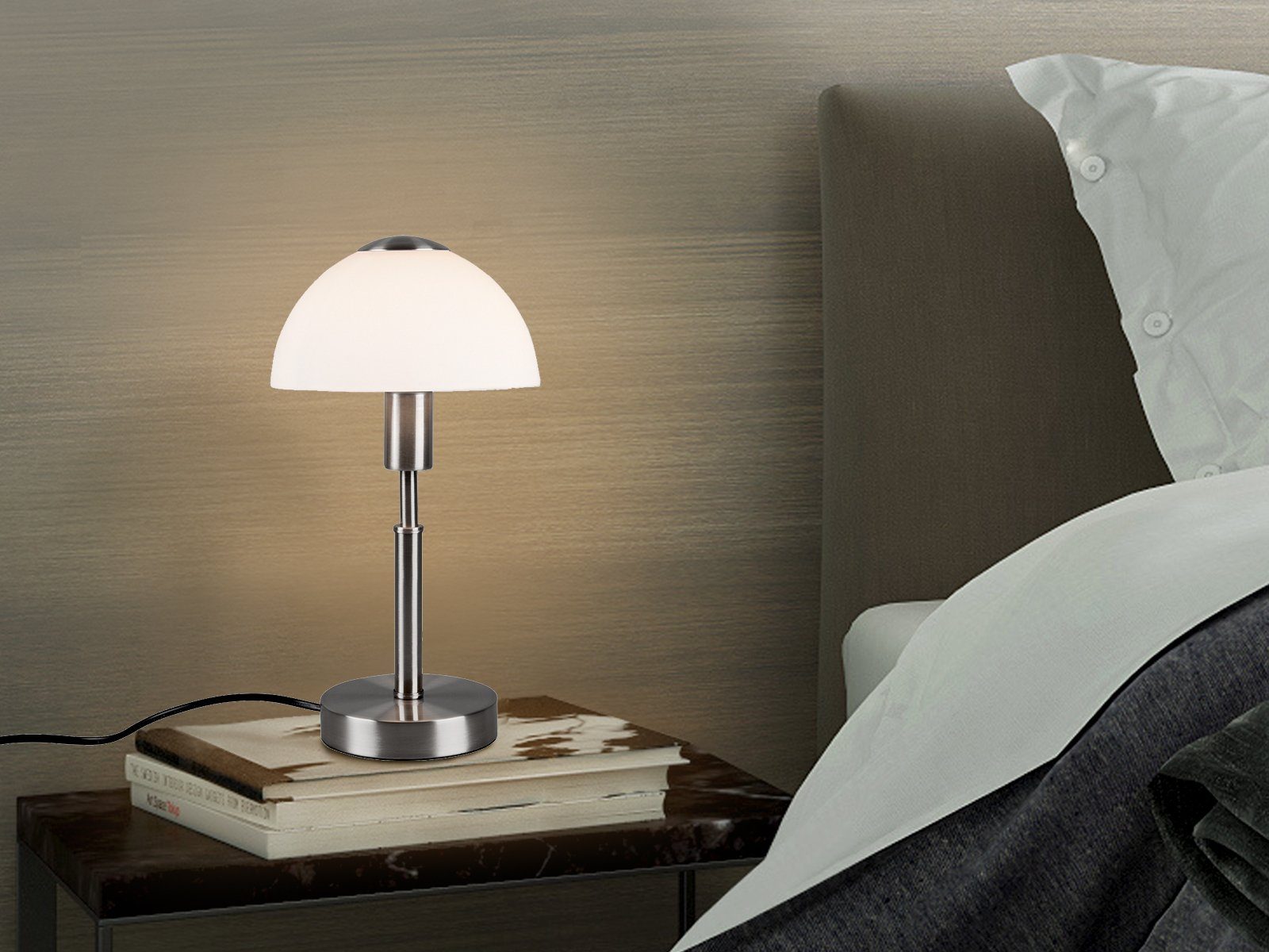 Reality Leuchten LED Nachttischlampe, Dimmfunktion, LED wechselbar, stufenw günstig online kaufen