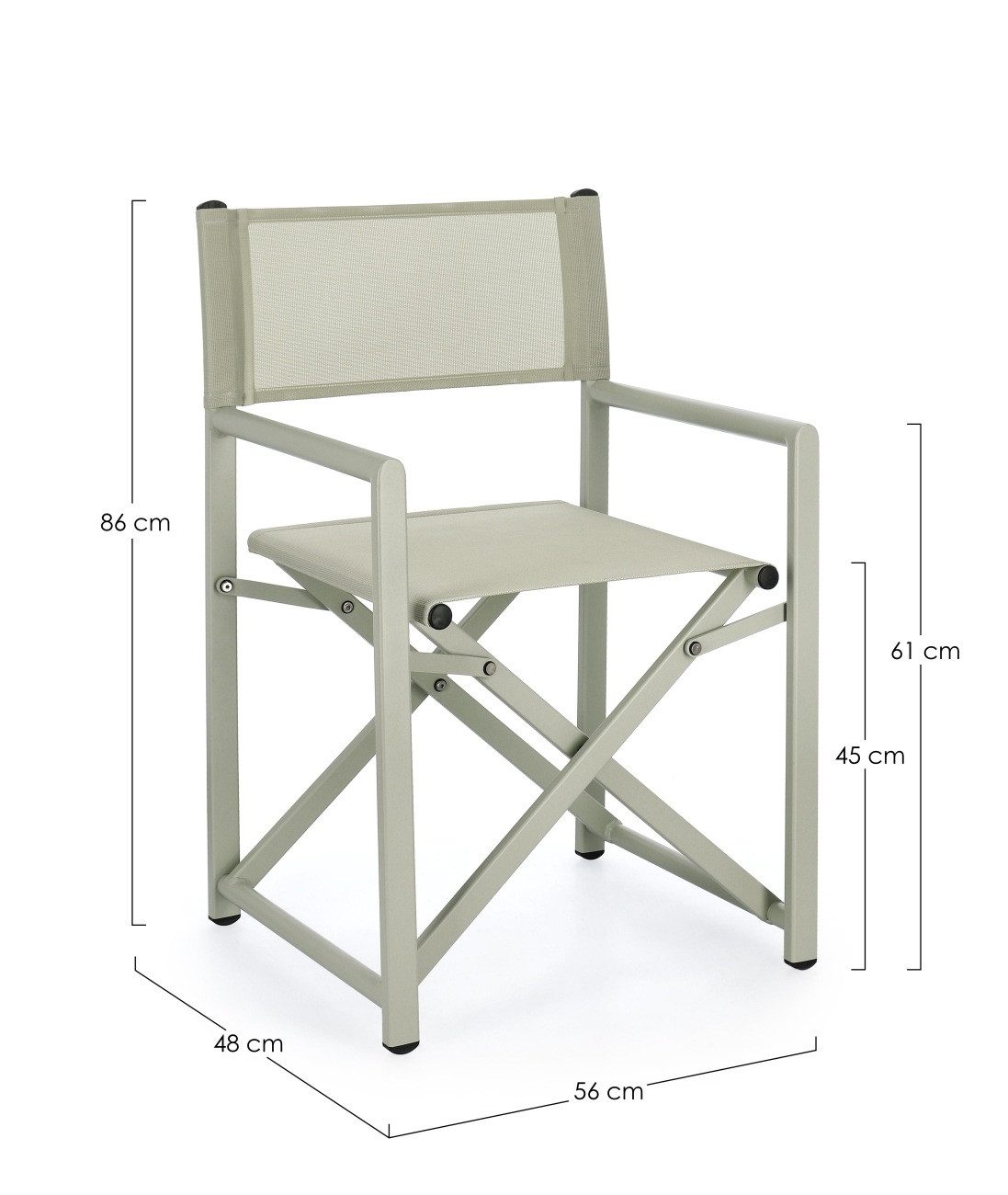 Feeling4Home Gartenstuhl Taylor 2er-Set aus Aluminium, Breeze, Klappbar