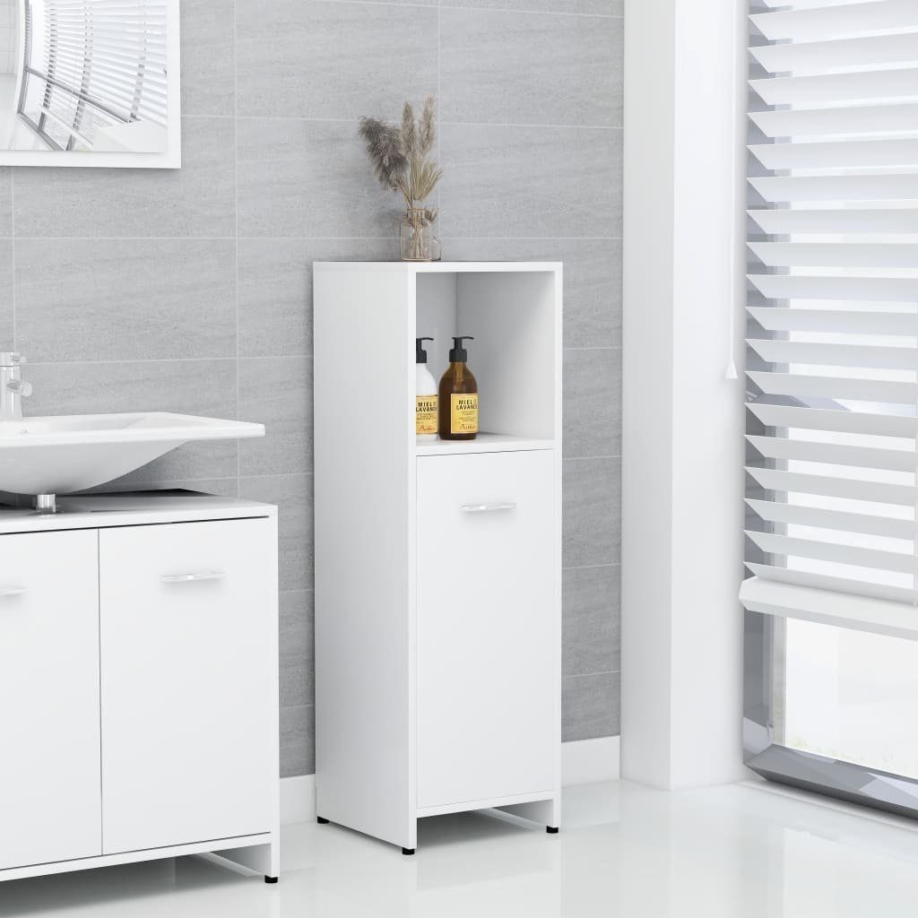 (1-St) Badezimmer-Set Holzwerkstoff, Badezimmerschrank 30x30x95 cm vidaXL Weiß