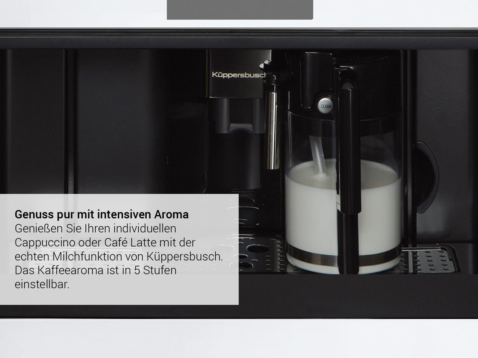 Küppersbusch Einbau-Kaffeevollautomat CKV6800.0S3, Milchaufschäumer,2-Tassen-Funktion