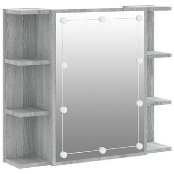 vidaXL Spiegel Spiegelschrank mit LED Grau Sonoma 70x16,5x60 cm