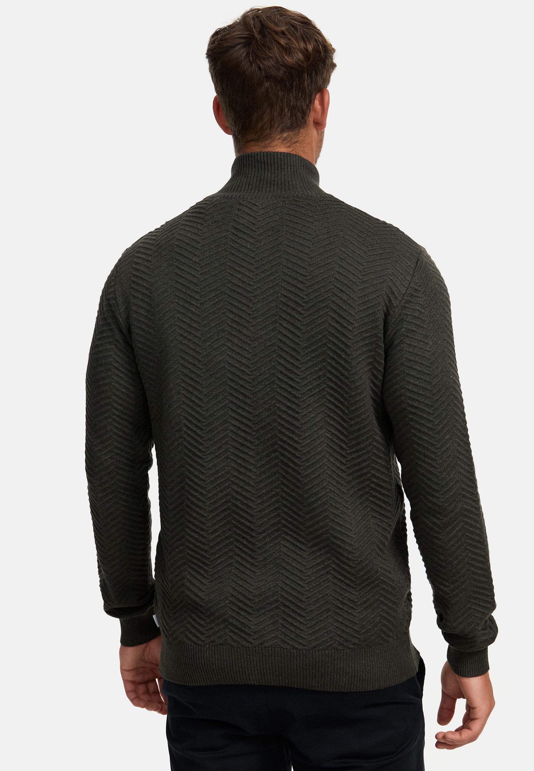 Kronstadt Strickjacke Herren KSCarlo Herrenstrickjacke Fein-Strickjacke mit Stehkragen