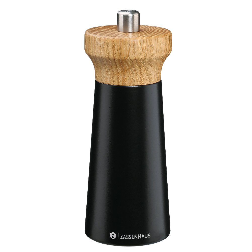 ZASSENHAUS Pfeffermühle Westerland 14 cm schwarz/Eiche Manuell, mit ...