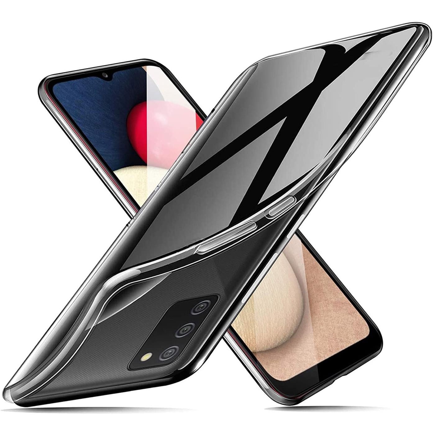 CoolGadget Handyhülle Silikon Handy Hülle Slim für Samsung Galaxy A03s 6,5 Zoll, dünne TPU Schutzhülle Case in transparent / durchsichtig