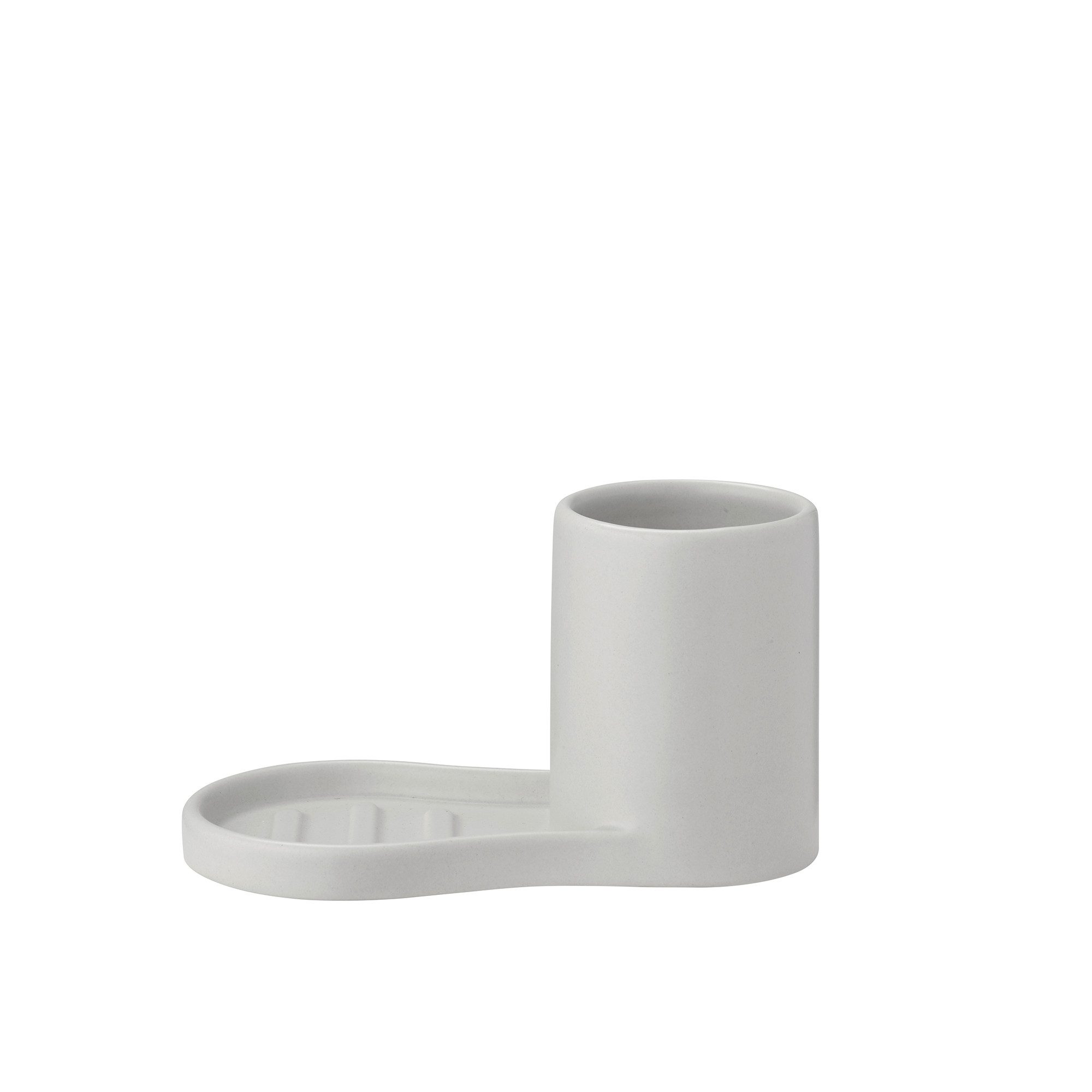 blomus Spülkasten Spülset -PIRO- Geschirrspülset, Spülset für die Küche, Reinigungsset, Hochwertiges Steingut, Integrierte Ablagefläche