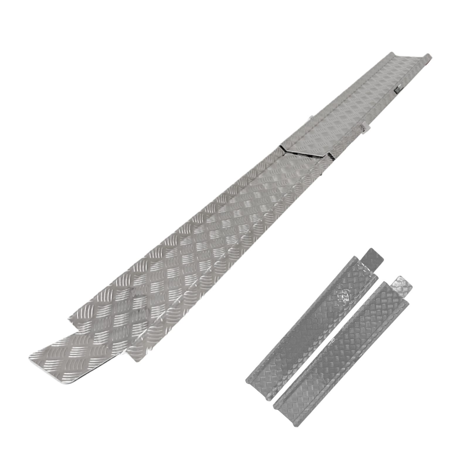Auffahrrampe Treppenrampe Auffahrschiene 150 - 270 cm verstellbar E-Bike 50kg Alu