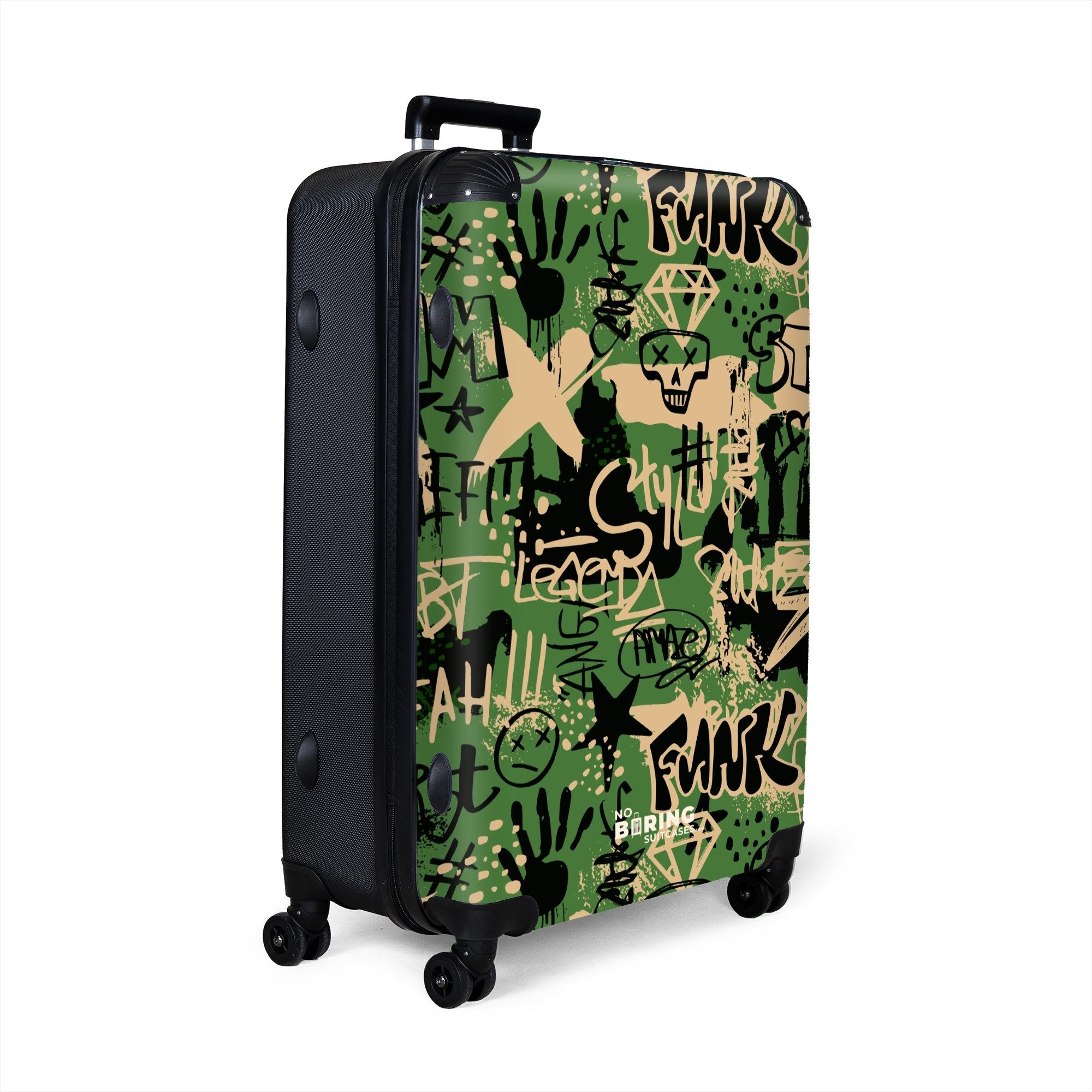 NoBoringSuitcases.com© Hartschalen-Trolley Graffiti in Tarnfarben 77 günstig online kaufen