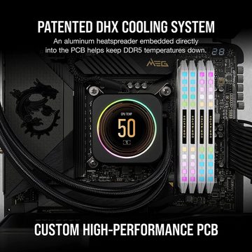 Corsair DOMINATOR PLATINUM RGB DDR5 5200 White Arbeitsspeicher (RGB Beleuchtung ICUE, INTEL optimiert)