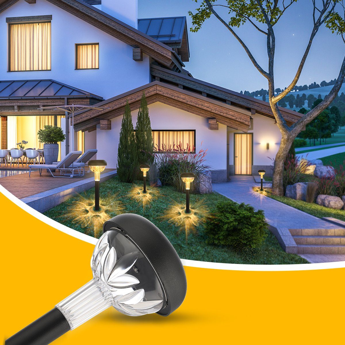 oyajia LED Solarleuchte 6 Stück LED günstig online kaufen