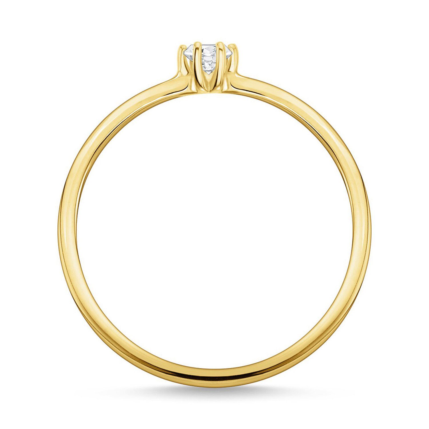 THOMAS SABO Solitärring goldfarben mit weißem günstig online kaufen