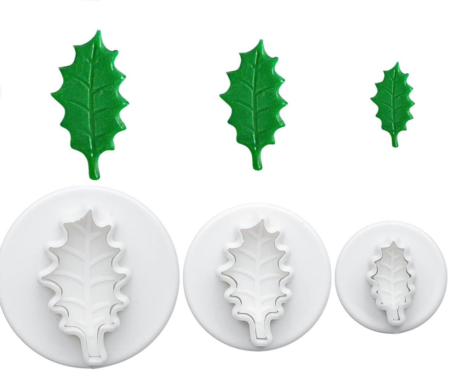 Schneider GmbH Ausstechform Prägeausstecher Fondantausstecher 3er Set Stechpalme 20/30/37mm, (3-St)