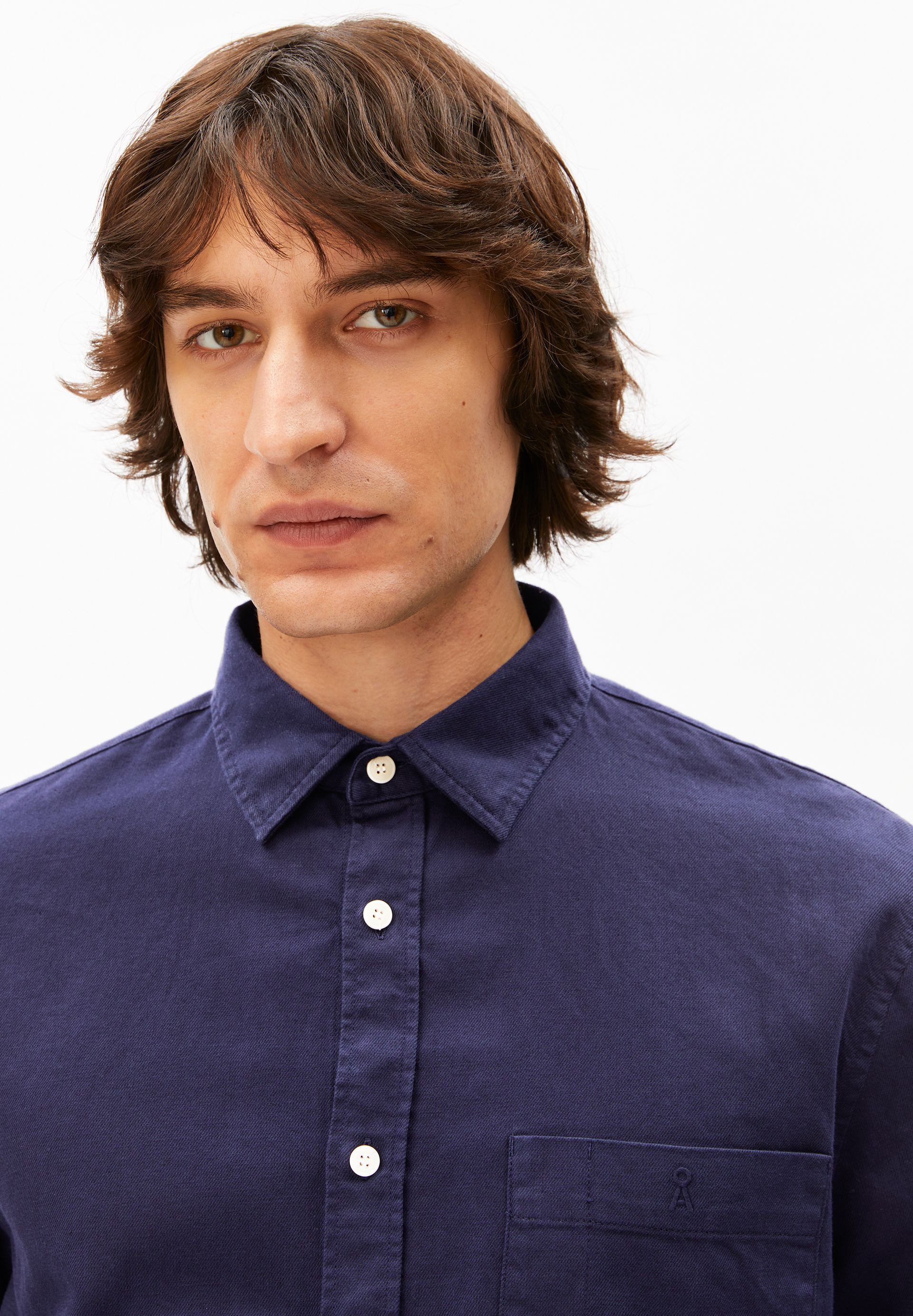 Armedangels Langarmhemd GMT DYE LINO Hemd aus Leinen-Mix (1-tlg., Relaxed Fit) Relaxed Fit