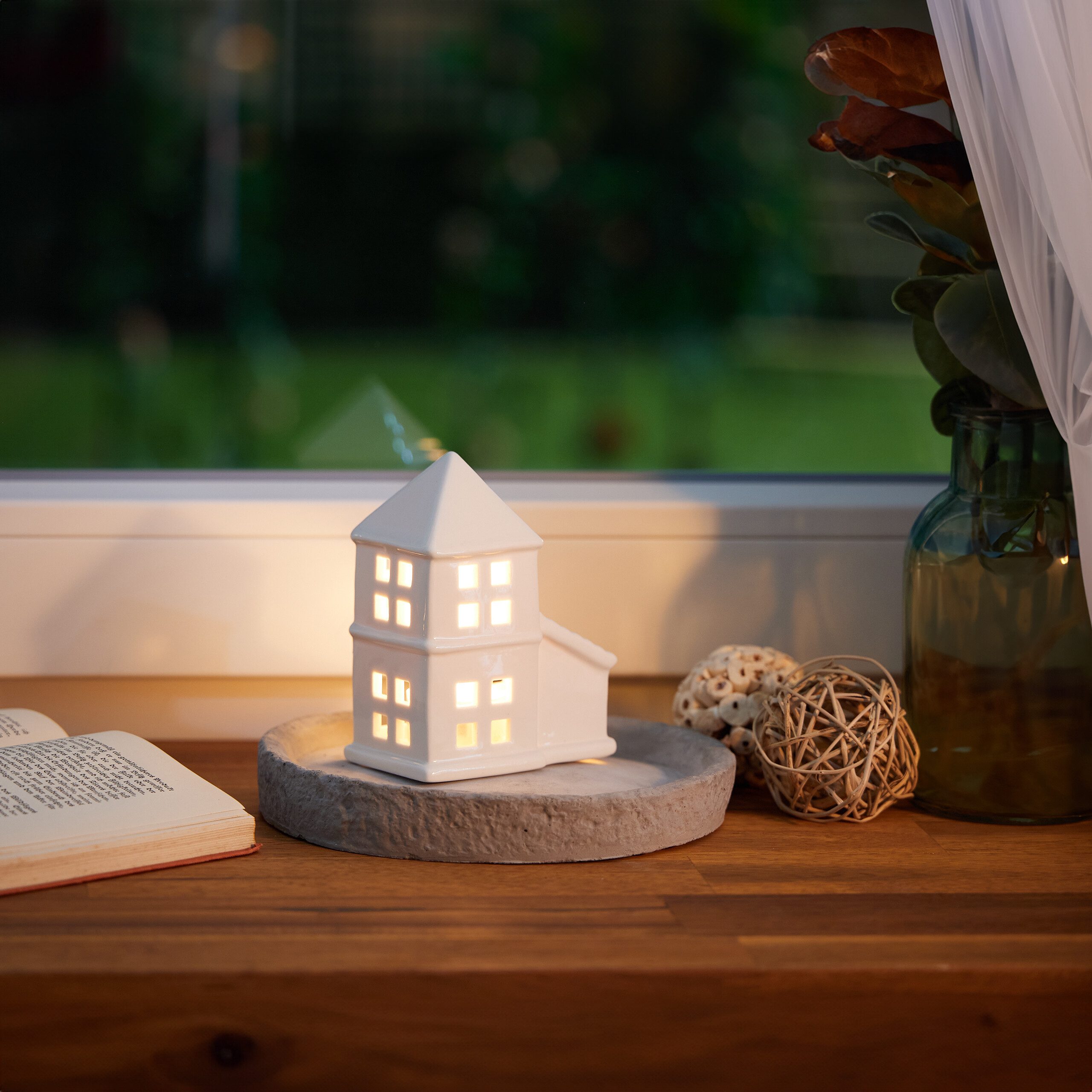 relaxdays Teelichthalter Teelichthaus Keramik (1 St) günstig online kaufen