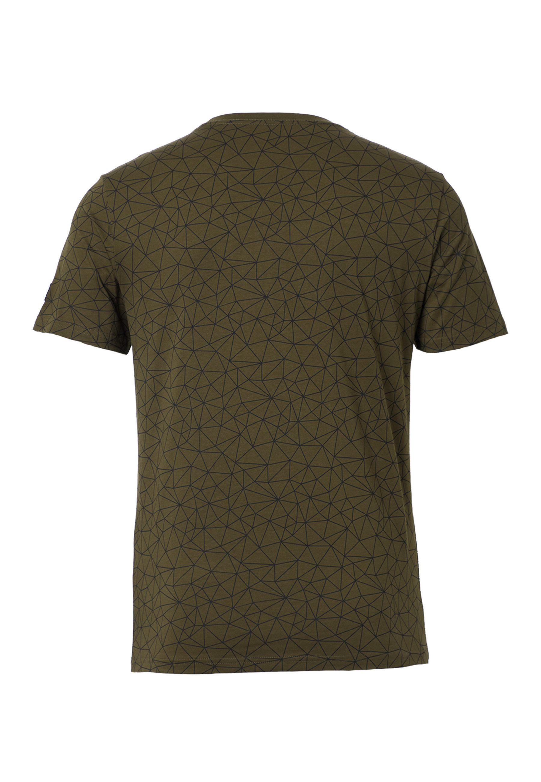FORSBERG T-Shirt mit Polygonmuster
