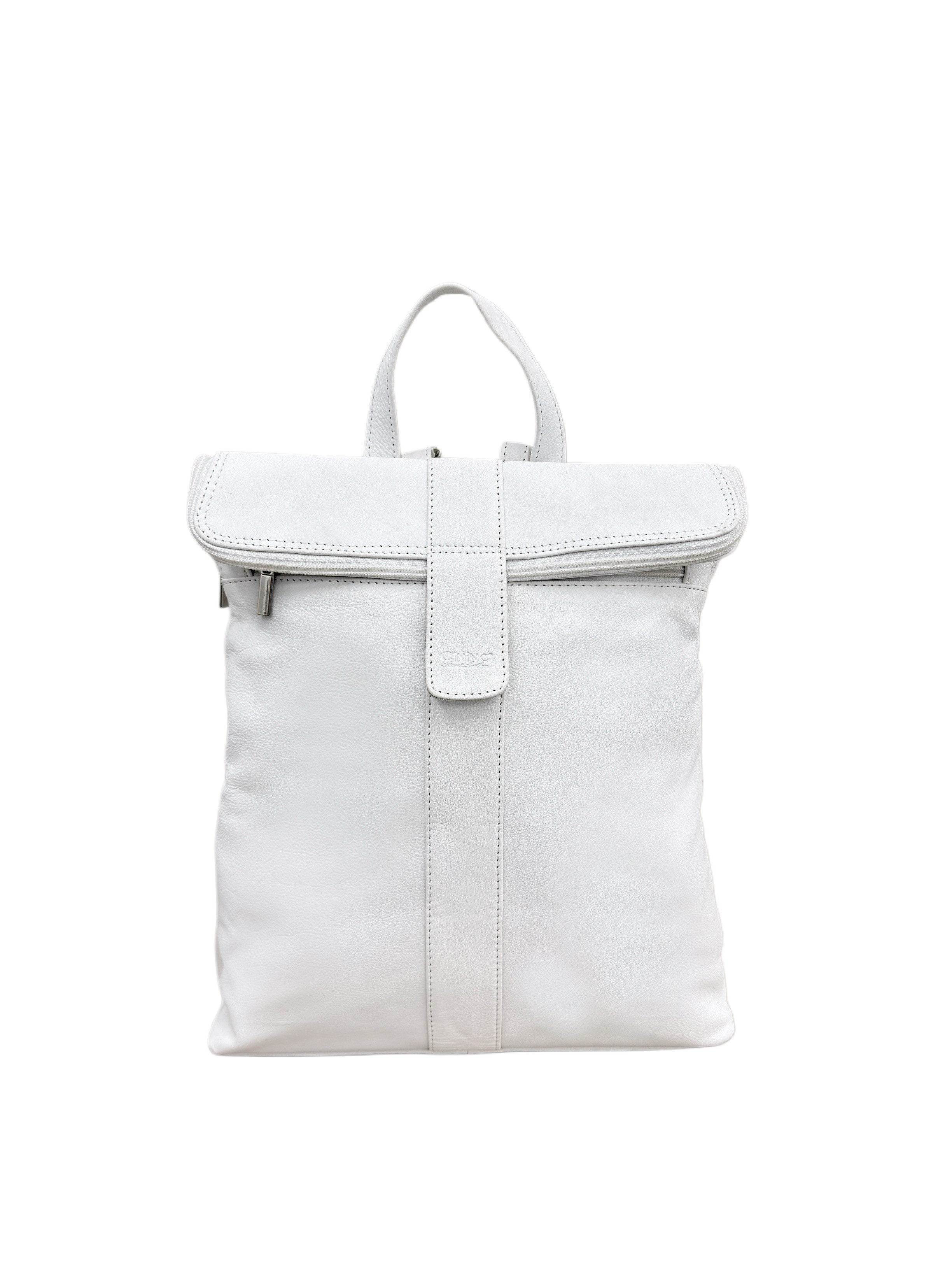 Cinino Cityrucksack C6108, Damen Lederrucksack - City-Bag aus 100% Echt Leder