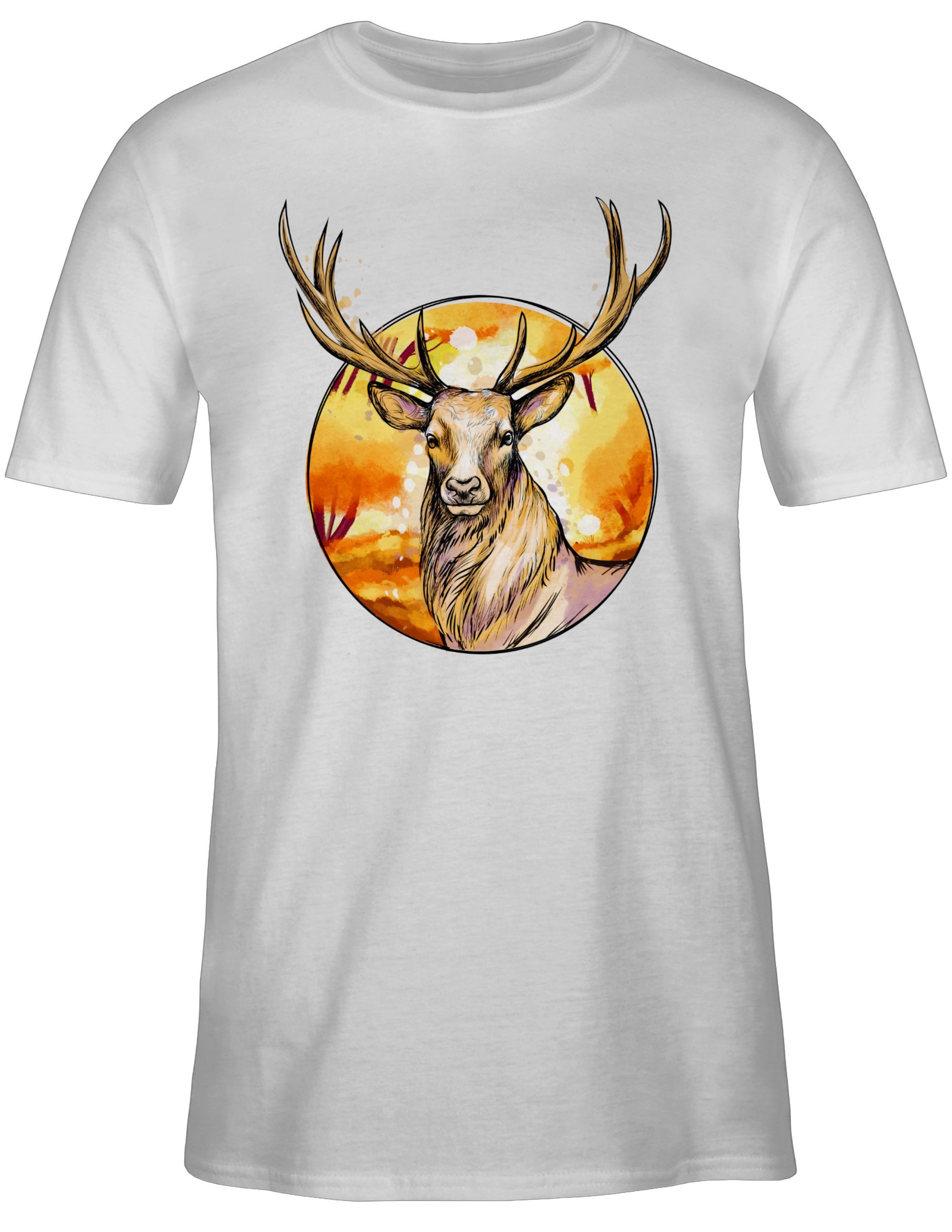 T-Shirt Hirsch mit Hintergrund