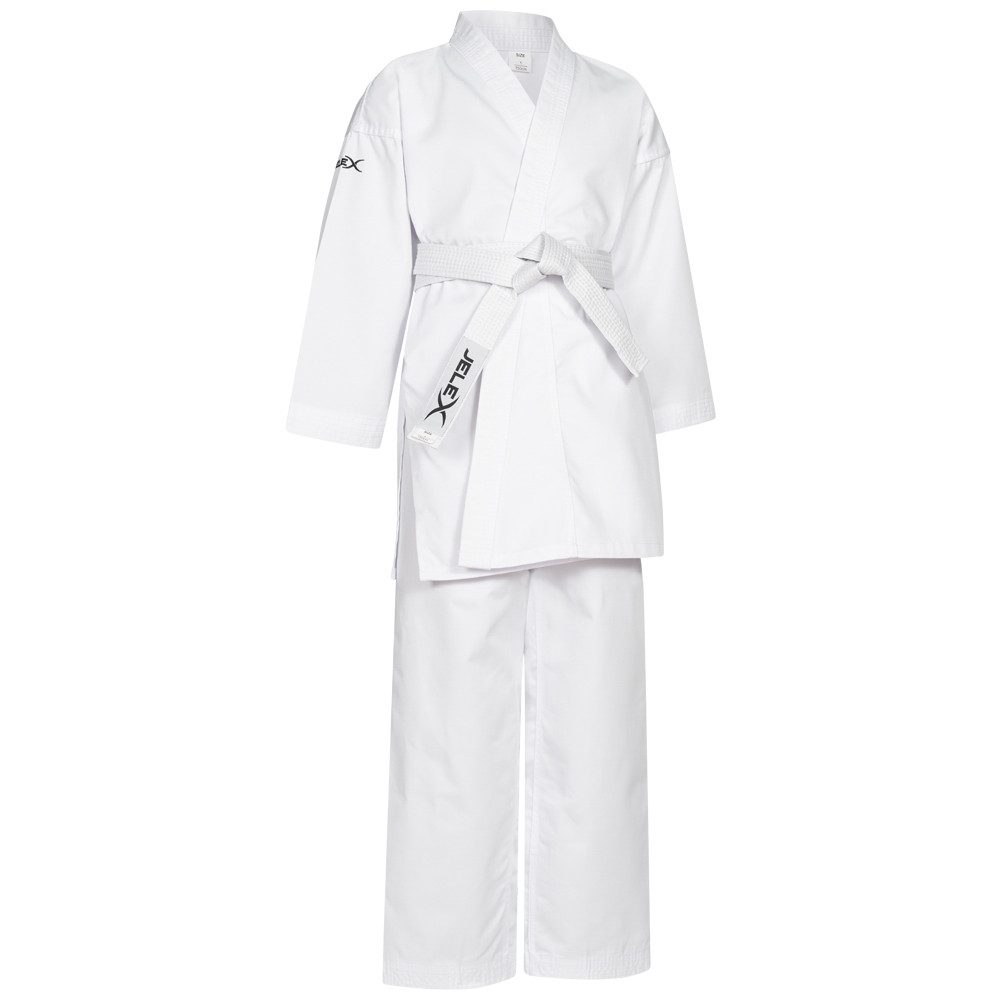 JELEX Karateanzug "Kihaku" Karateanzug mit Gürtel (3-tlg., Set bestehend aus Jacke, Hose und Gürtel), für Erwachsene und Kinder