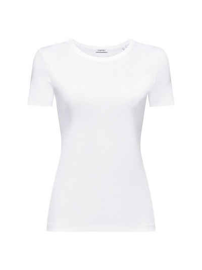 Esprit T-Shirt Kurzärmliges Baumwoll-T-Shirt (1-tlg)