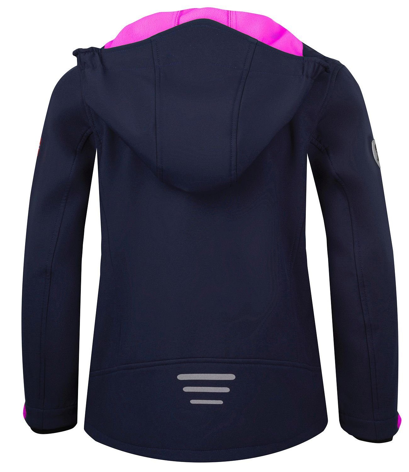 TROLLKIDS Wasserabweisend Marineblau/Magenta Trollfjord Softshelljacke