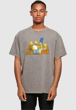 ABSOLUTE CULT T-Shirt ABSOLUTE CULT Herren Simpsons - Family Acid Washed Oversize Tee (1-tlg)
