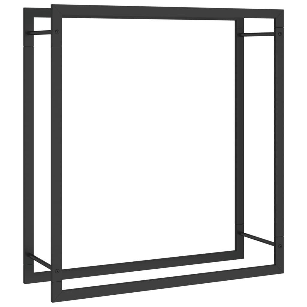 vidaXL Kaminholzregal Brennholzregal Mattschwarz 80x28x86 cm günstig online kaufen