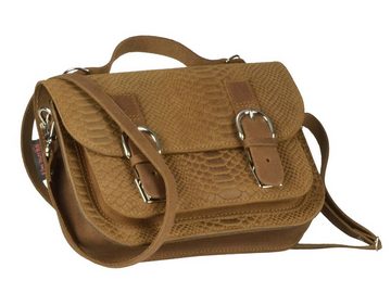 Own Stuff Handtasche Lezard, Schultertasch, Damentasche, Leder, auch als Rucksack
