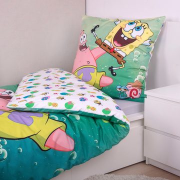 Bettwäsche Spongebob, Sponge Bob, Renforcé, 2 teilig, mit tollem Motiv