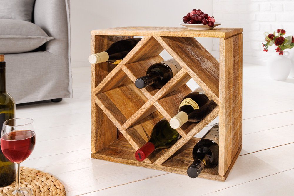 riess-ambiente Weinregal CUBUS 40cm braun, Einzelartikel günstig online kaufen