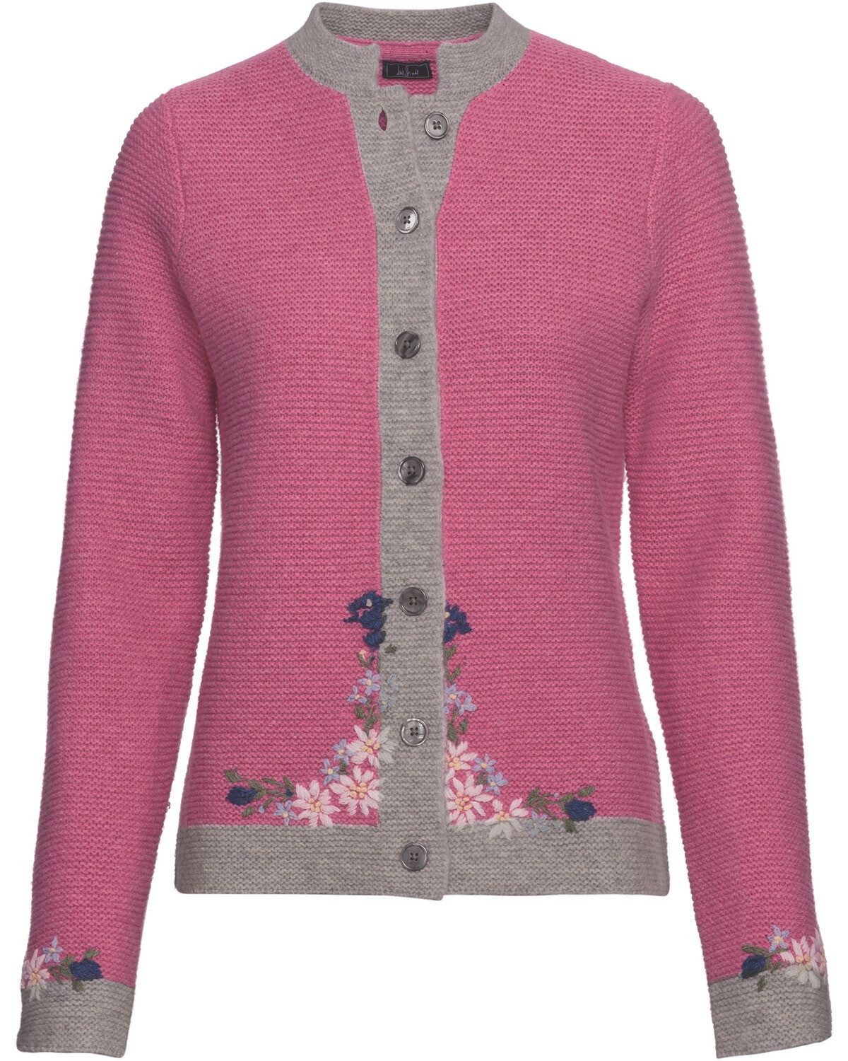 Luis Steindl Strickjacke Linksstrickjacke mit Blümchen günstig online kaufen